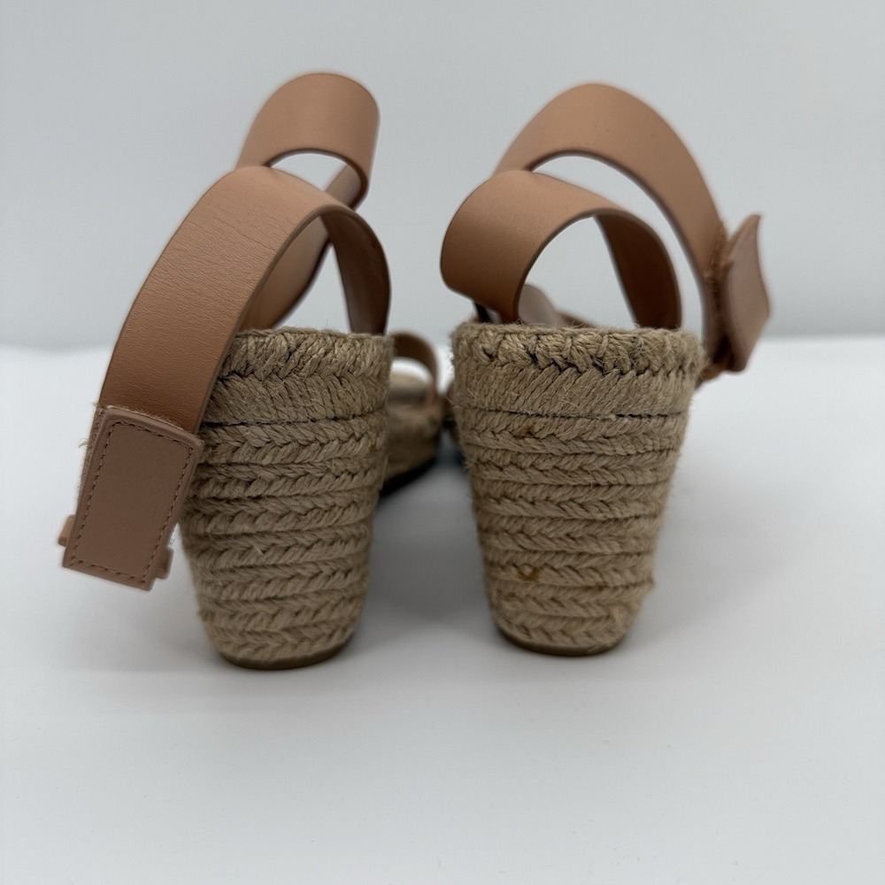 Tory Burch Bima 2 Espadrille Wedge Sandals Size 9 Tan NEW Ankle Strap Open Toe - Picture 7 of 7